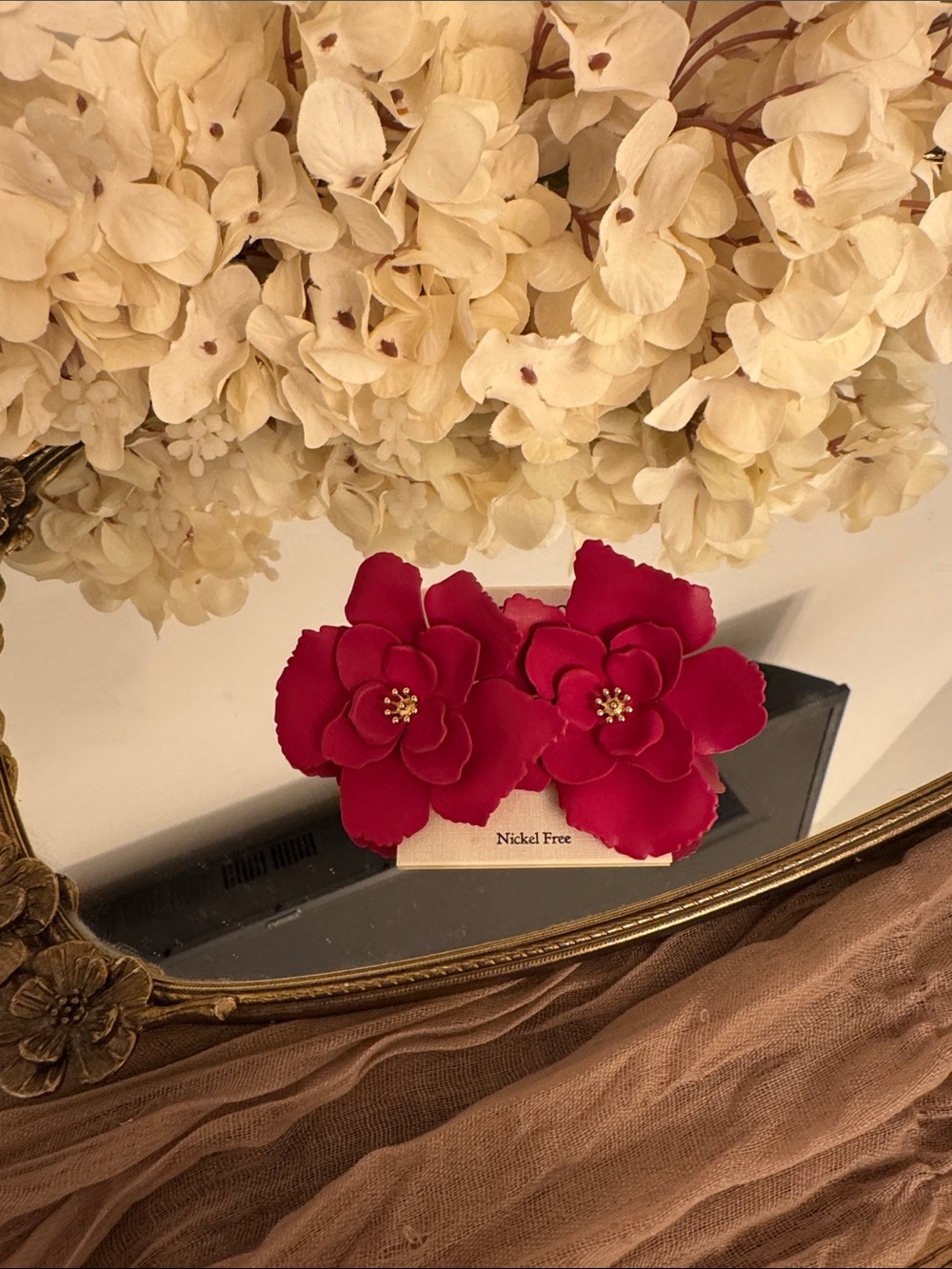Versona Fuchsia Floral Statement Earrings…